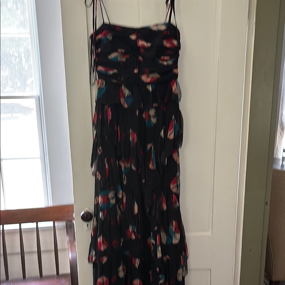 Ulla Johnson Black and Red Maxi Dress